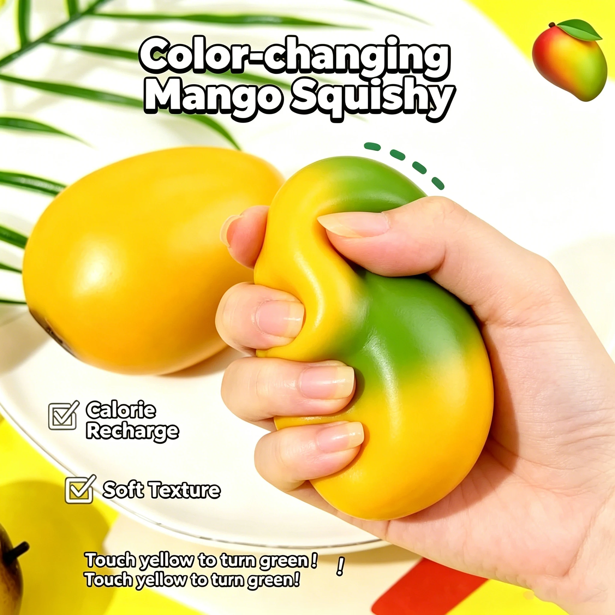 Lovely Fluid Color-Changing Mango Squishy Toy, Slow Rebound Crispy Squeeze Toy, Fidget Toy for Stress Relief at Office & Study
Lovely Fluid Color-Changing Mango Squishy Toy, Slow Rebound Crispy Squeeze Toy, Fidget Toy for Stress Relief at Office & Study