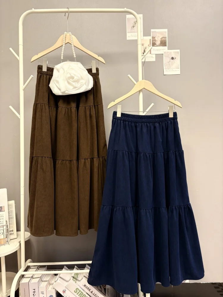 Korean Fashion Vintage Women Blue Slim Party Pleated Long Skirt Autumn Winter Brown High Waist Versatile A-line Skirt Streetwear
Korean Fashion Vintage Women Blue Slim Party Pleated Long Skirt Autumn Winter Brown High Waist Versatile A-line Skirt Streetwear