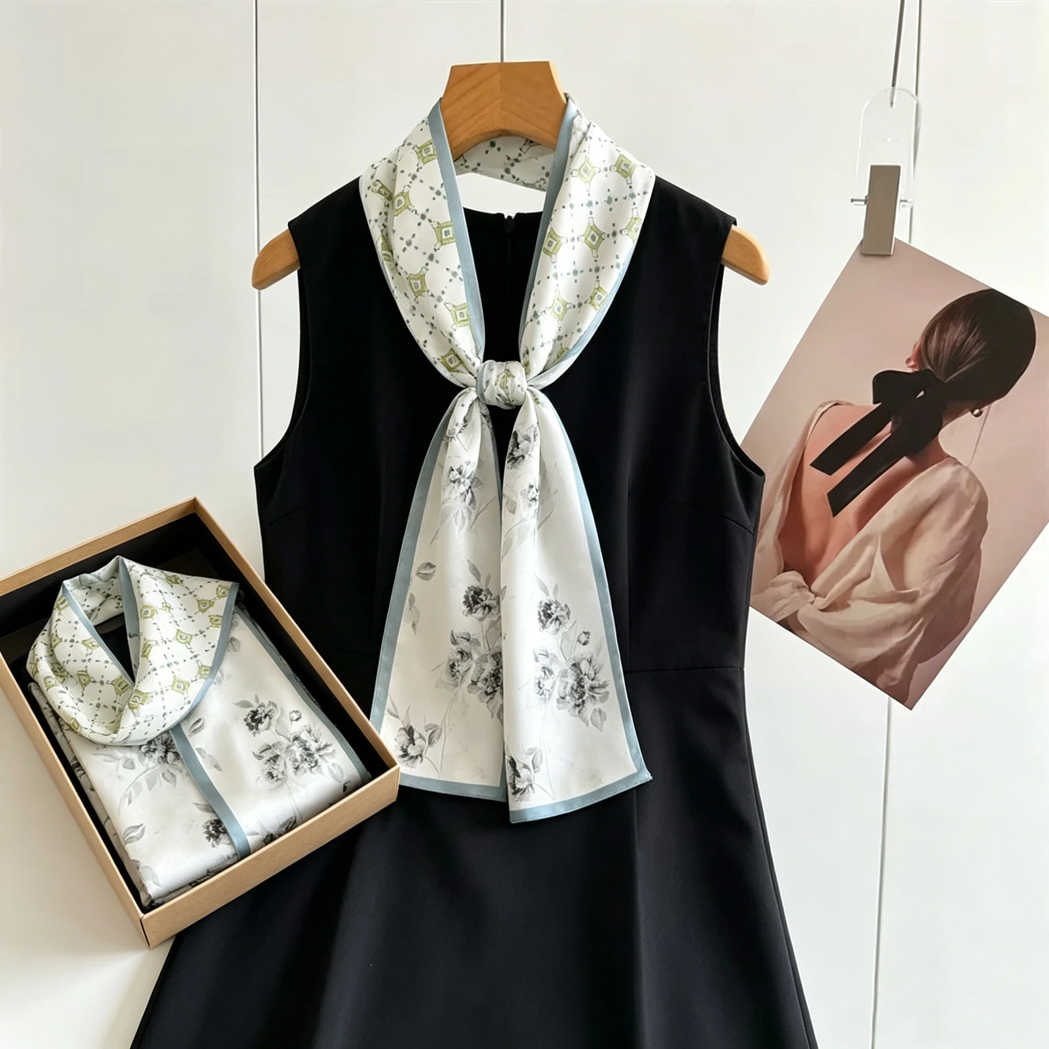 New 100% Women Silk Feel Printed Design Scarf Shawl Fashion Luxury Long Narrow Small Silk Scarves Ladies Headband Headscarve
New 100% Women Silk Feel Printed Design Scarf Shawl Fashion Luxury Long Narrow Small Silk Scarves Ladies Headband Headscarve