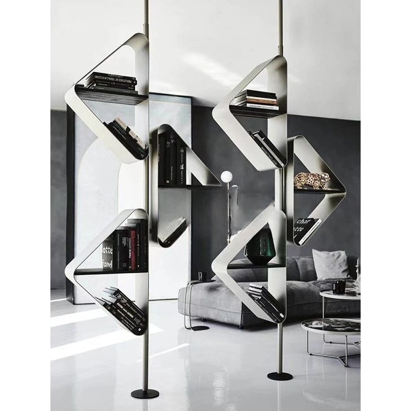 Design Shelf Living Room Entrance Partition Display Rack Stainless Steel Metal Through Top Display Rack Medieval Bookshelf
Design Shelf Living Room Entrance Partition Display Rack Stainless Steel Metal Through Top Display Rack Medieval Bookshelf