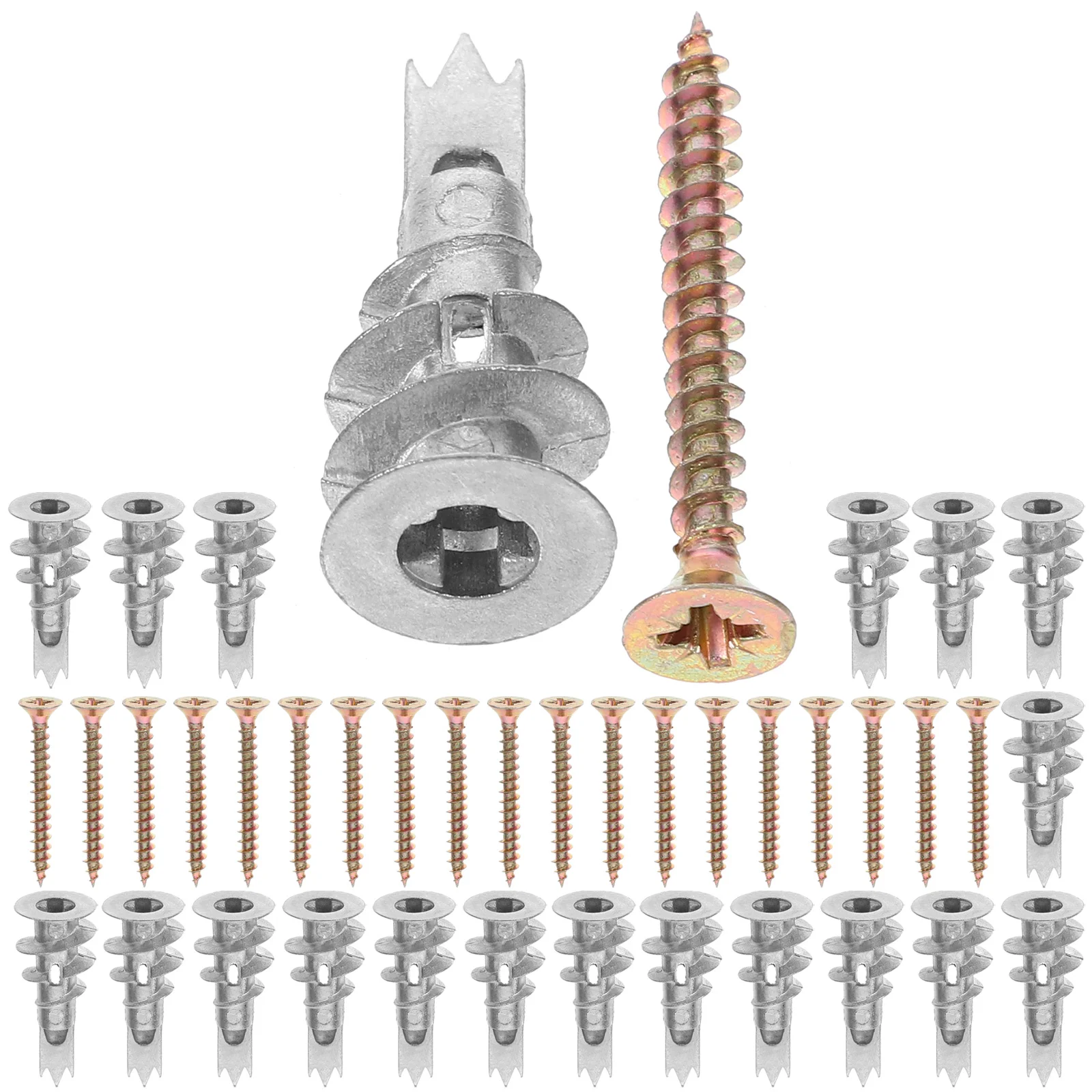 20 set Spiral Expansion Plug Drywall Heavy Duty Zinc Alloy Iron Wall Anchors Screws Kit for Hollow Concrete Plaster Screw Anchor
20 set Spiral Expansion Plug Drywall Heavy Duty Zinc Alloy Iron Wall Anchors Screws Kit for Hollow Concrete Plaster Screw Anchor