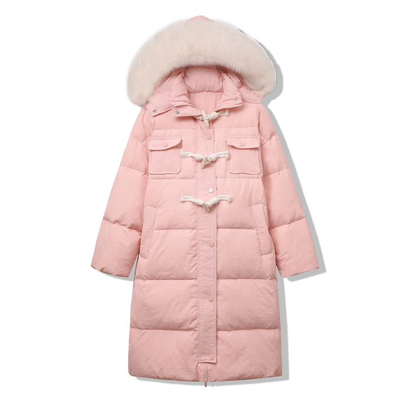 Hooded Down Coats Women Winter Windproof Thick Warm Puffer Jackets Big Fur Collar Long Loose Casual Outwear Coats
Hooded Down Coats Women Winter Windproof Thick Warm Puffer Jackets Big Fur Collar Long Loose Casual Outwear Coats