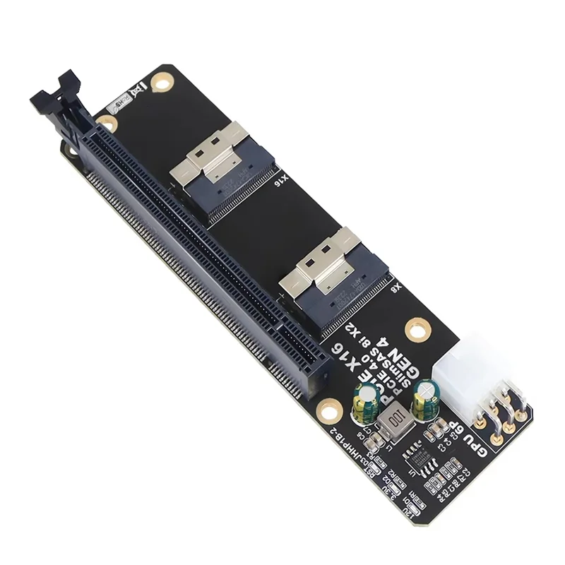 A13E-2 Порт Slimsas 8I X2 к слоту Pcie 4,0 X16 Карта адаптера SFF8654 Riser Card GEN4 Для сетевой видеокарты Графический процессор 6Pin
A13E-2 Порт Slimsas 8I X2 к слоту Pcie 4,0 X16 Карта адаптера SFF8654 Riser Card GEN4 Для сетевой видеокарты Графический процессор 6Pin