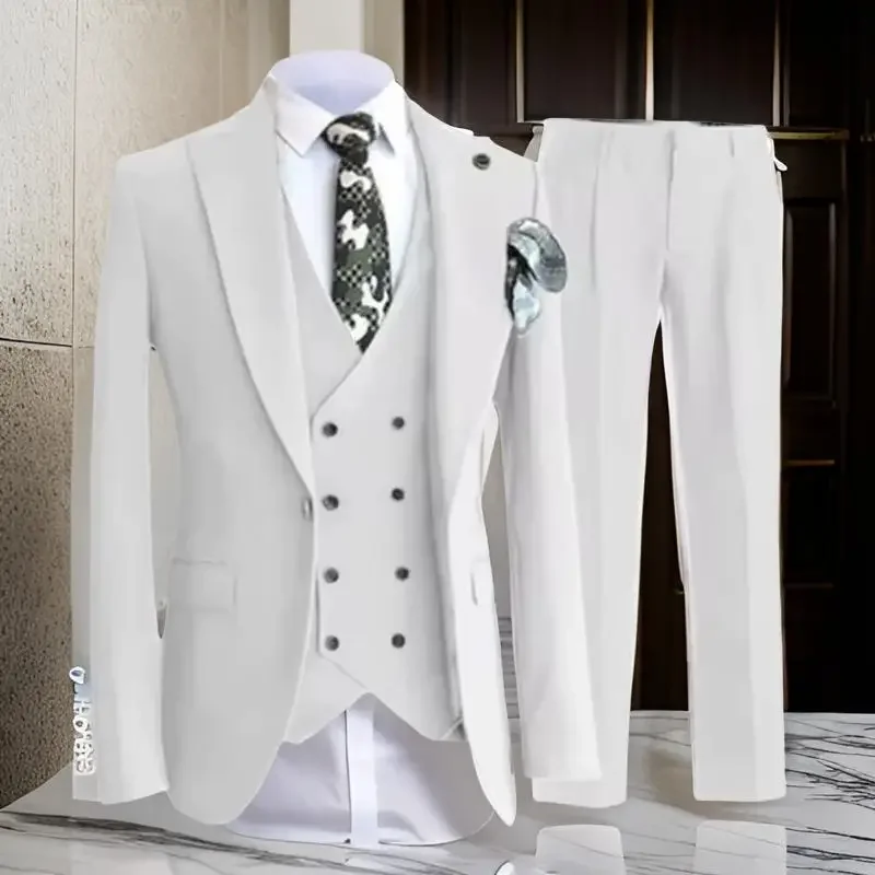 3 Pcs Set Formal Suits Fashion Business Business Pure Color Groom Wedding Tuxedo Fashion Suit Jacket With Pants Vest
3 Pcs Set Formal Suits Fashion Business Business Pure Color Groom Wedding Tuxedo Fashion Suit Jacket With Pants Vest