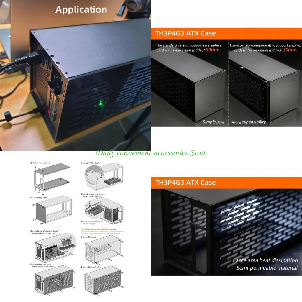 97QB TH3P4G3 Thunderbolt-compatible GPU Metal Frame Box Compatible for ATX
97QB TH3P4G3 Thunderbolt-compatible GPU Metal Frame Box Compatible for ATX