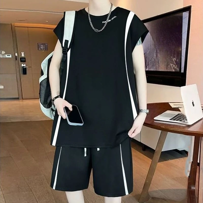 Summer New Youth Men Sleeveless T Shirt Two Piece Set Loose Versatile Student Sports Casual Outfit
Summer New Youth Men Sleeveless T Shirt Two Piece Set Loose Versatile Student Sports Casual Outfit