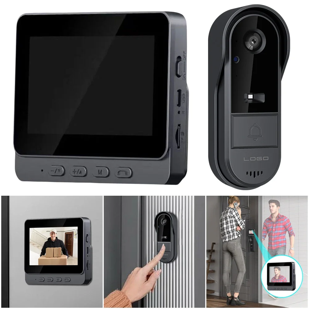 2.4G WiFi Wireless Visual Doorbell 4.3 Inch IPS Screen Eye Peephole Camera Waterproof Video Intercom Door Camera for Home Safety
2.4G WiFi Wireless Visual Doorbell 4.3 Inch IPS Screen Eye Peephole Camera Waterproof Video Intercom Door Camera for Home Safety