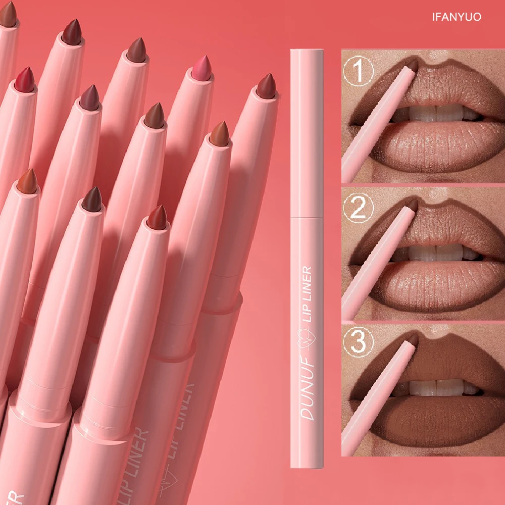 DUNUF 12 Color Velvet Matte Lipliner Pencil Waterproof Non-stick Cup Lipstick Nude Pink Lip Liner Outline Lips Contour Makeup
DUNUF 12 Color Velvet Matte Lipliner Pencil Waterproof Non-stick Cup Lipstick Nude Pink Lip Liner Outline Lips Contour Makeup