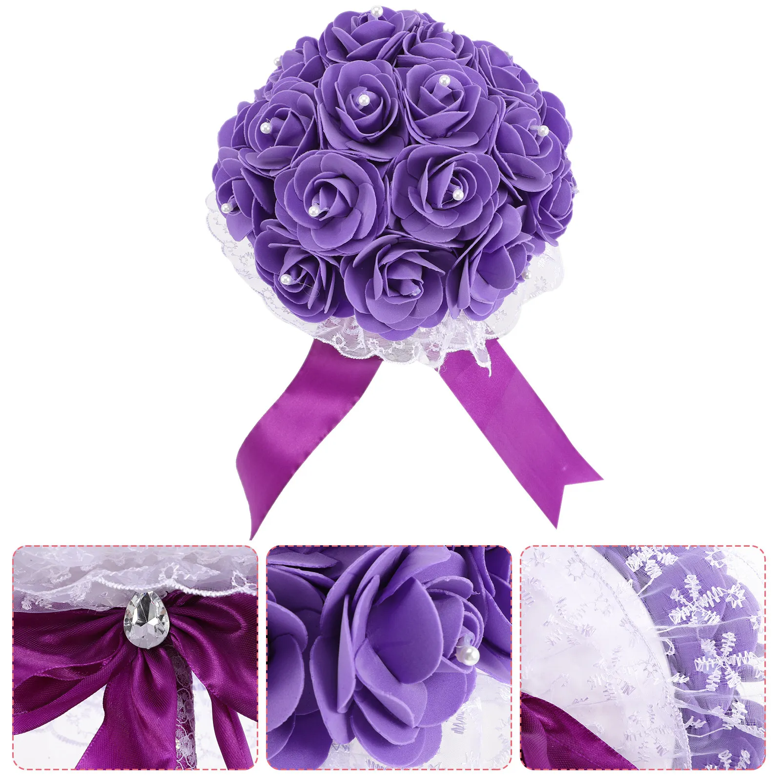 Wedding Bouquet for Bride Elegant Flower Appearance with Lace Decor Bridal Bouquets for Wedding Engagement Anniversary Party
Wedding Bouquet for Bride Elegant Flower Appearance with Lace Decor Bridal Bouquets for Wedding Engagement Anniversary Party