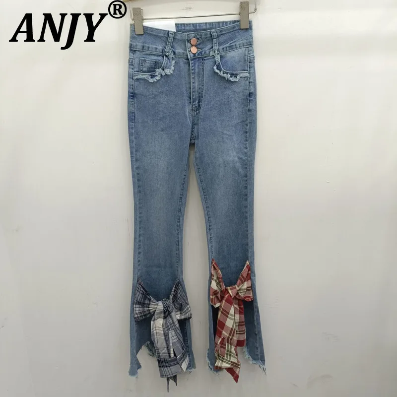 ANJY Autumn New Women Jeans Bowknot Patchwork Denim Contrast Color Slimming Elegant Ins Trendy Streetwear Y2K Pencil Pants A9721
ANJY Autumn New Women Jeans Bowknot Patchwork Denim Contrast Color Slimming Elegant Ins Trendy Streetwear Y2K Pencil Pants A9721