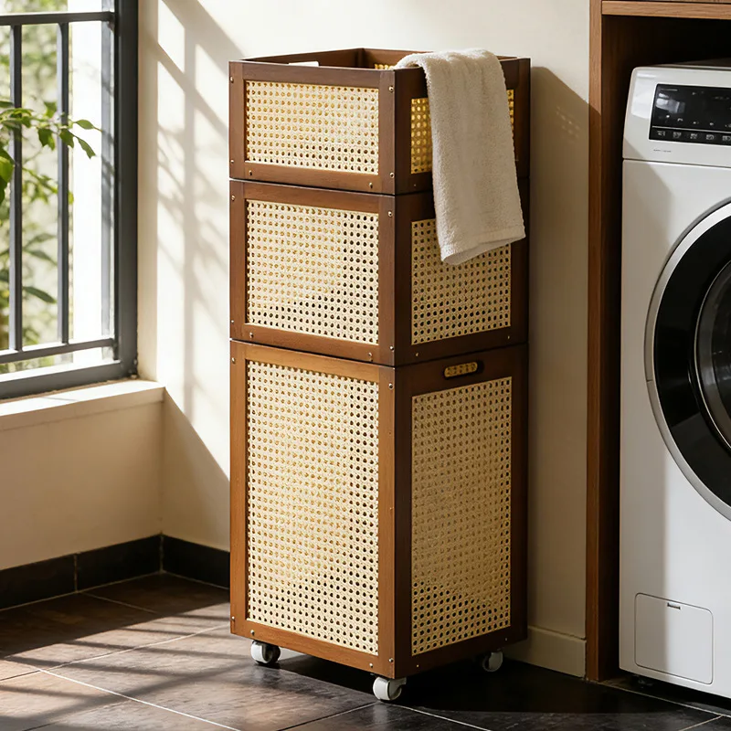 Stackable storage basket, pulley dirty clothes basket, wicker storage basket, household laundry basket, toy storage box
Stackable storage basket, pulley dirty clothes basket, wicker storage basket, household laundry basket, toy storage box