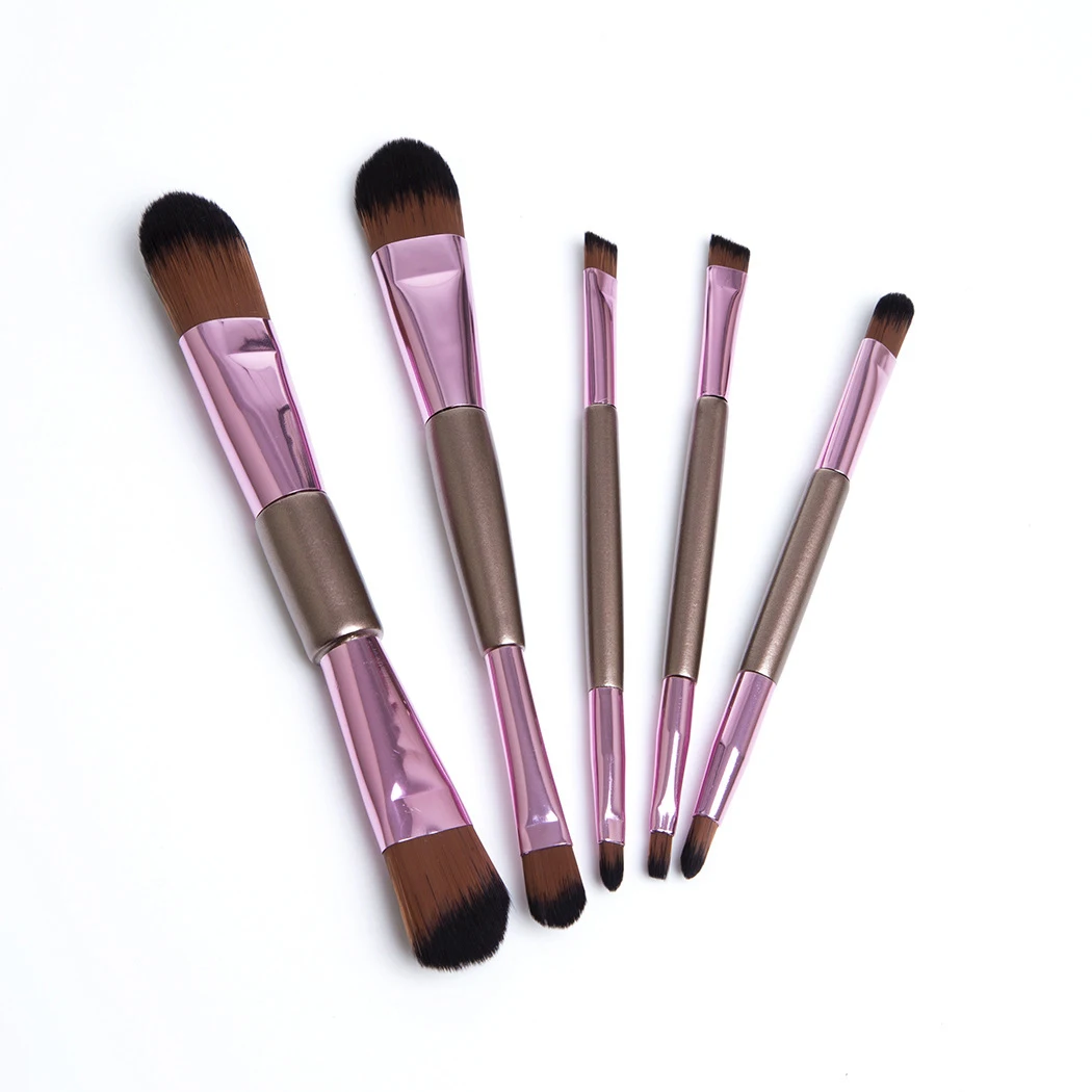 Hot 5 Pcs Double Head Makeup Brushes Set Foundation Blush Powder Eye Shadow Blending Concealer Beauty Cosmetic Brush Kit Tools
Hot 5 Pcs Double Head Makeup Brushes Set Foundation Blush Powder Eye Shadow Blending Concealer Beauty Cosmetic Brush Kit Tools