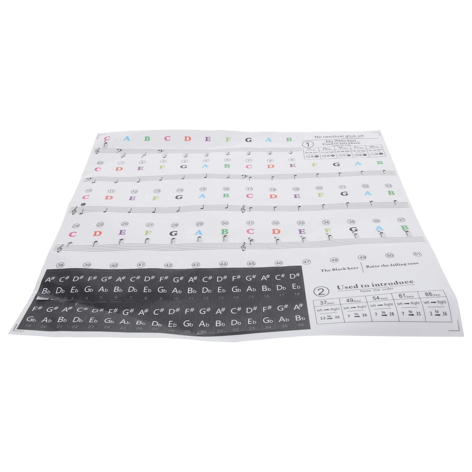 1 Sheet Piano Keyboard Stickers Beginner Durable Easy Stick No Damage Electronic Keyboard Labels Music Supplies
1 Sheet Piano Keyboard Stickers Beginner Durable Easy Stick No Damage Electronic Keyboard Labels Music Supplies