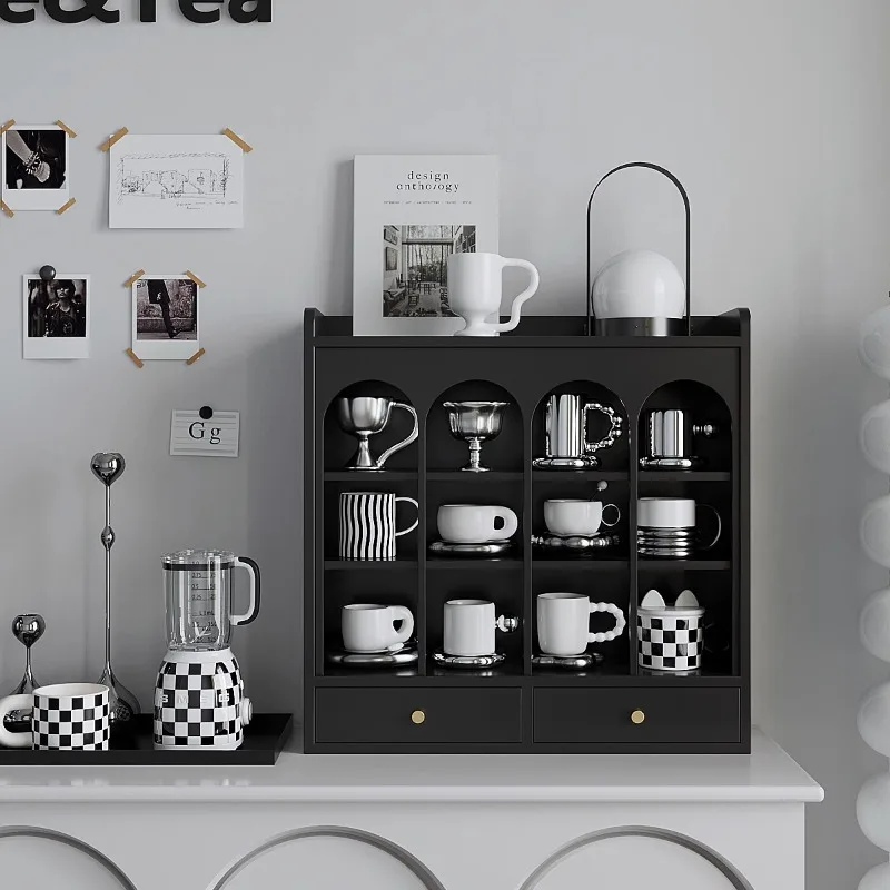 Black cup holder, cup display, living room desktop, Duobao coffee cup storage, storage grid
Black cup holder, cup display, living room desktop, Duobao coffee cup storage, storage grid