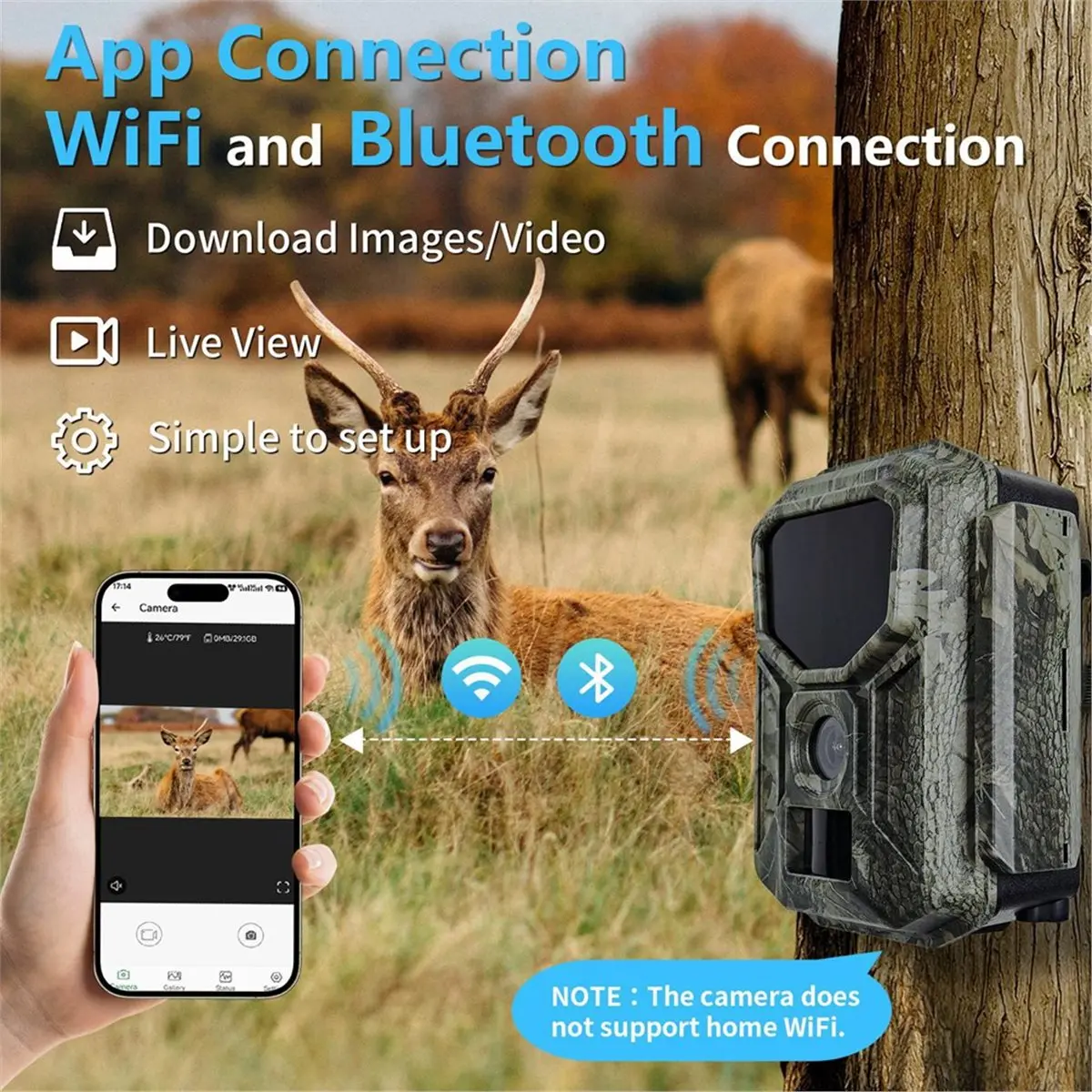 Камера для охоты ABZJ 8K HD с Wi-Fi, инфракрасным ночным видением, прочная и водонепроницаемая, для наблюдения за дикой природой на открытом воздухе
Камера для охоты ABZJ 8K HD с Wi-Fi, инфракрасным ночным видением, прочная и водонепроницаемая, для наблюдения за дикой природой на открытом воздухе