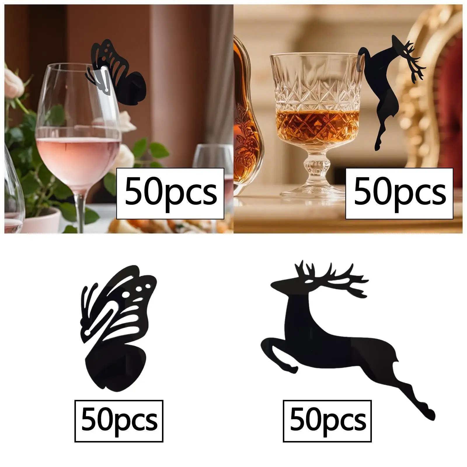 50 Pieces Drink Markers Wine Glass Markers Reusable Wine Cup Charms Marker for Champagne Birthday Stem Glasses Bar Parties
50 Pieces Drink Markers Wine Glass Markers Reusable Wine Cup Charms Marker for Champagne Birthday Stem Glasses Bar Parties