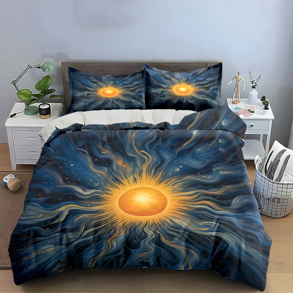 Sunburst Art Decor Set Bedding Set with 1 Duvet Cover 2 Pillowcases Single Double King Queen, Gift
Sunburst Art Decor Set Bedding Set with 1 Duvet Cover 2 Pillowcases Single Double King Queen, Gift