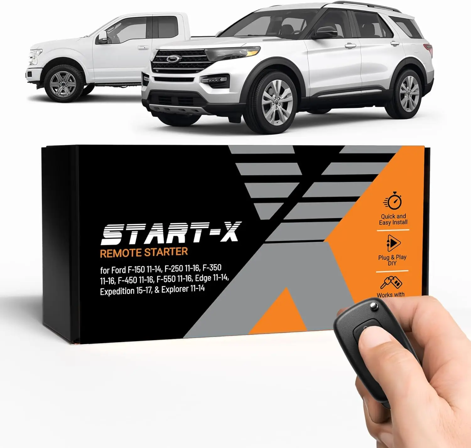 Remote Starter Kit for Ford F-150, F-250-F-550, Edge, Expedition (2011-17) | Plug & Play
Remote Starter Kit for Ford F-150, F-250-F-550, Edge, Expedition (2011-17) | Plug & Play