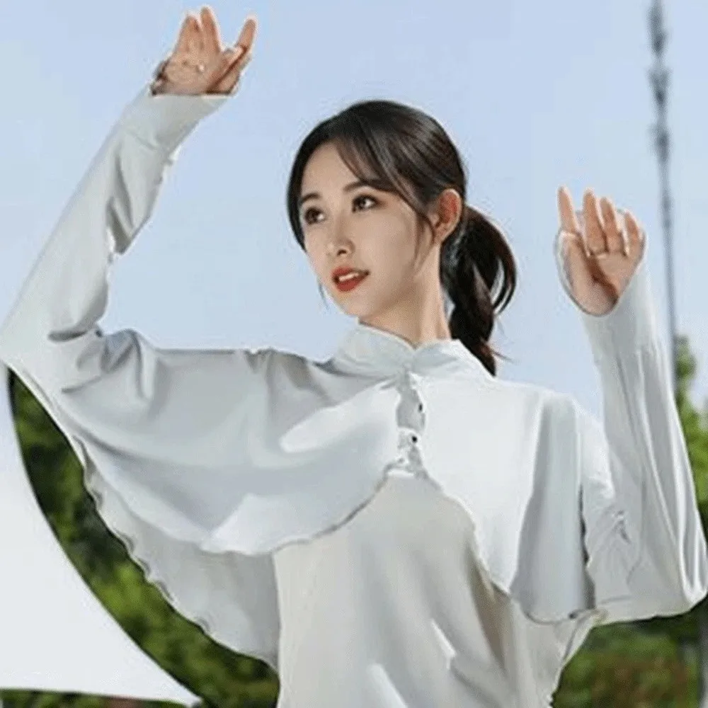 Sweet Solid Color Summer Sunscreen Shawl Sunshade Cloak Thin Ice Silk Cape Long Sleeve Crop Top Sun Protection Clothing Women
Sweet Solid Color Summer Sunscreen Shawl Sunshade Cloak Thin Ice Silk Cape Long Sleeve Crop Top Sun Protection Clothing Women
