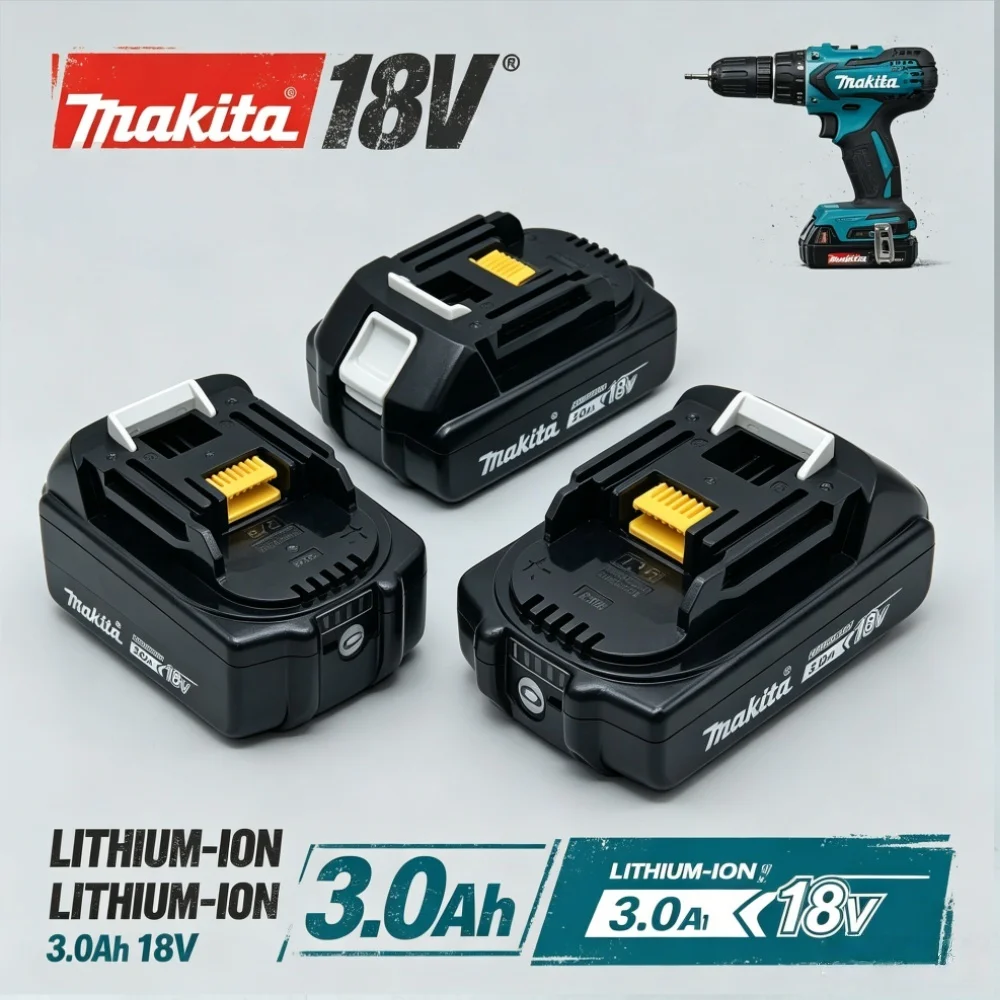 Lithium-ion Makita Original 18V 3.0Ah Rechargeable Power Tool Battery Charger and DGA404 DTD173 TWO04G DTW700 High-Quality
Lithium-ion Makita Original 18V 3.0Ah Rechargeable Power Tool Battery Charger and DGA404 DTD173 TWO04G DTW700 High-Quality