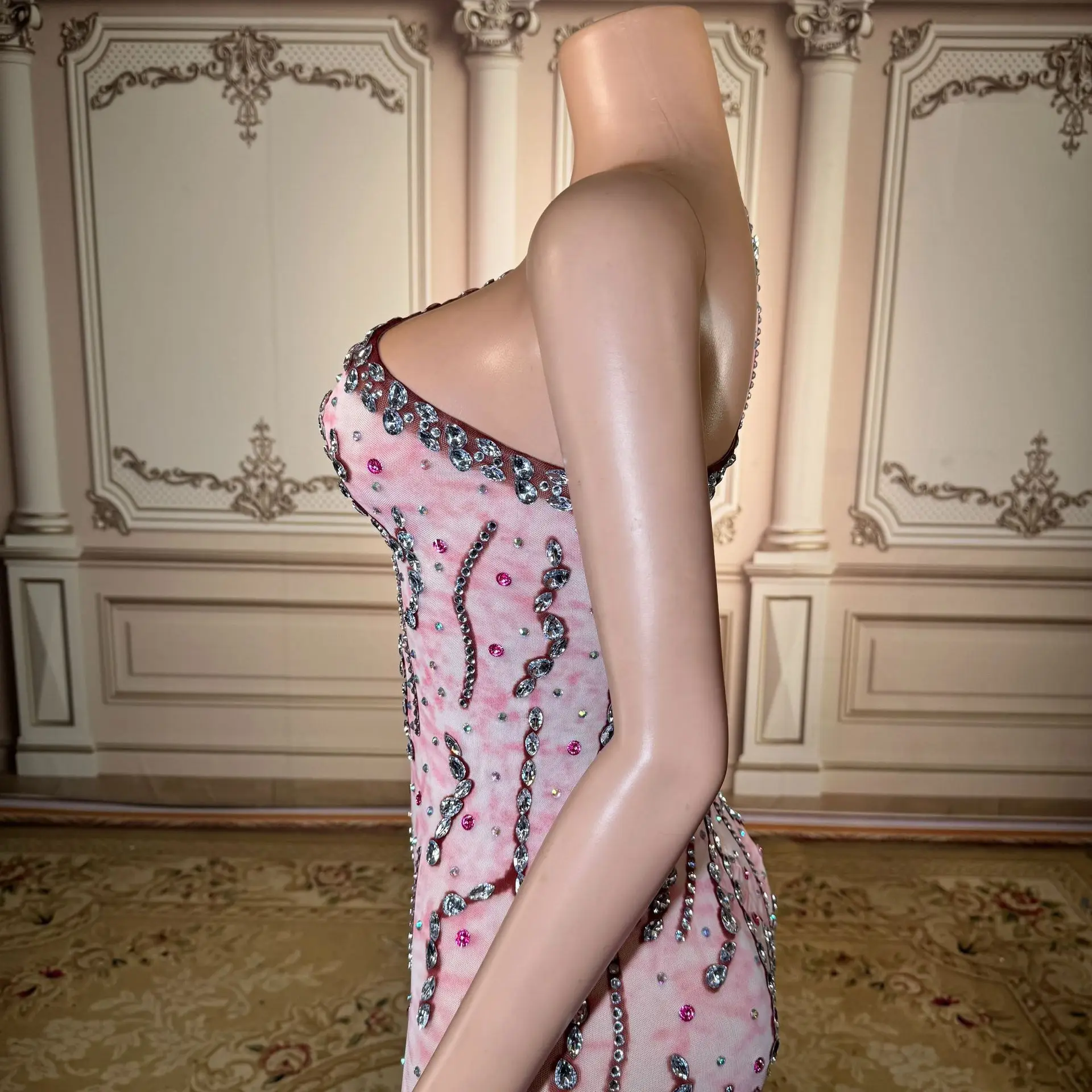 Women's Sexy V Neck Bodycon Sequin Gown Evening Prom Dress with Slit
Women's Sexy V Neck Bodycon Sequin Gown Evening Prom Dress with Slit