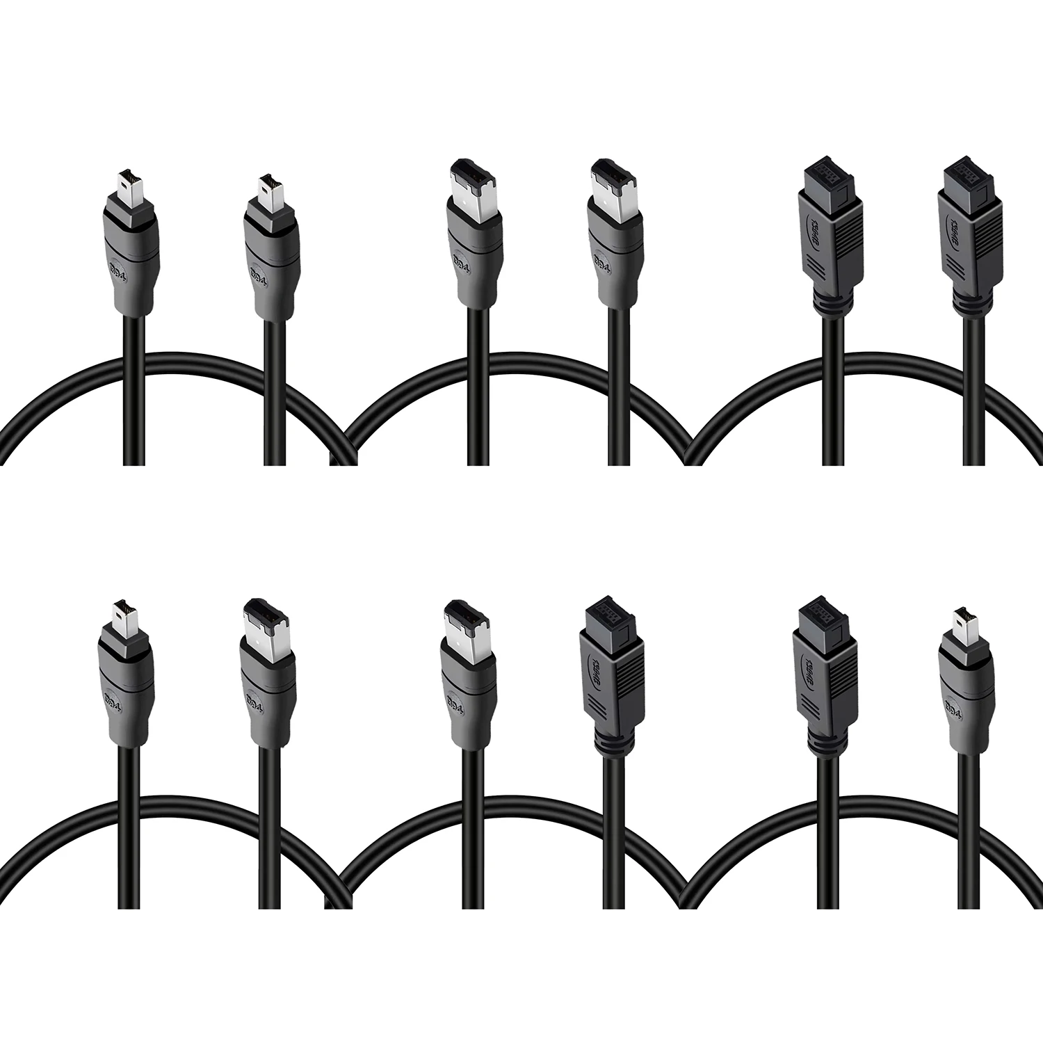 Firewire Premium IEEE 1394 Cables 9Pin to 9Pin 9Pin to 4Pin 6Pin to 6Pin Male to Male Line for PC DV iLink Video Capture Card
Firewire Premium IEEE 1394 Cables 9Pin to 9Pin 9Pin to 4Pin 6Pin to 6Pin Male to Male Line for PC DV iLink Video Capture Card