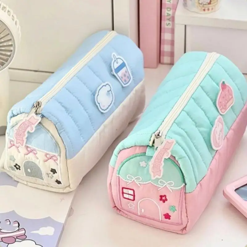Creative Pen Stationery Storage Bags Cute House Shaped Pencil Cases Large Capacity Soft Embroidery Student Cosmetic Pouch Office
Creative Pen Stationery Storage Bags Cute House Shaped Pencil Cases Large Capacity Soft Embroidery Student Cosmetic Pouch Office