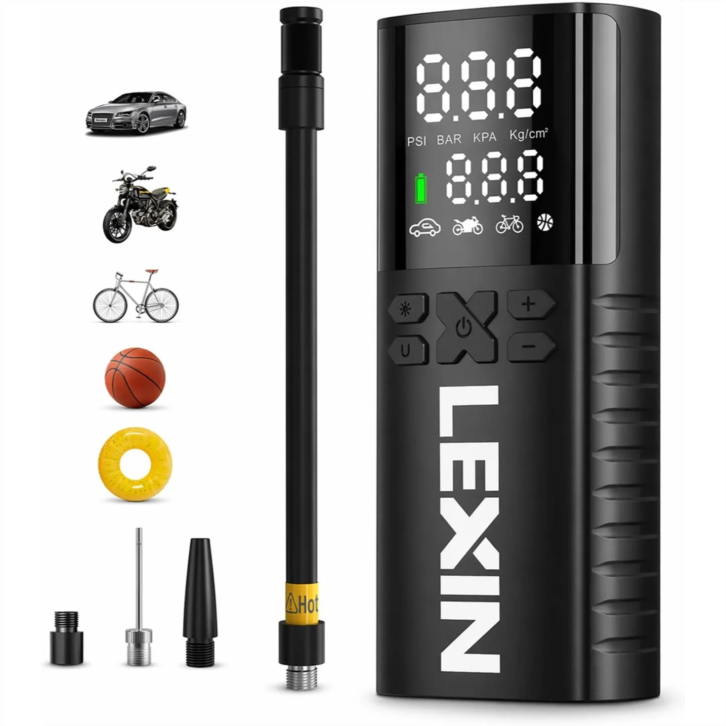 Tire Inflator Portable Air Compressor, 150PSI Electric Air Pump for Car Tires, Cordless Smart Pump with Pressure Gauge & LED
Tire Inflator Portable Air Compressor, 150PSI Electric Air Pump for Car Tires, Cordless Smart Pump with Pressure Gauge & LED