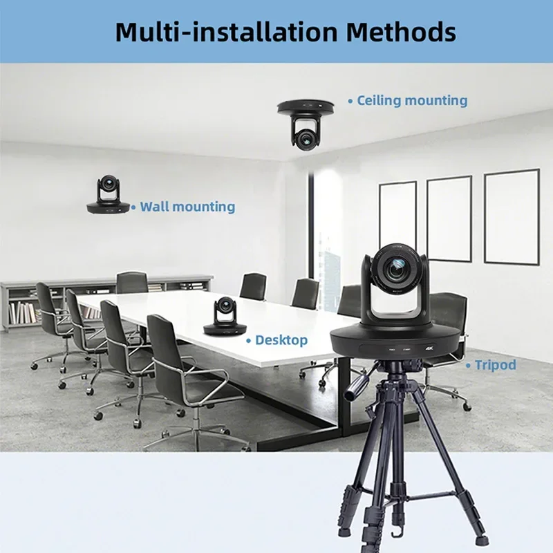 JJTS Professional Video Conference Camera For Streaming 4k 20X PTZ Camera AI Tracking Auto Framing Video Conferencing Equipment
JJTS Professional Video Conference Camera For Streaming 4k 20X PTZ Camera AI Tracking Auto Framing Video Conferencing Equipment