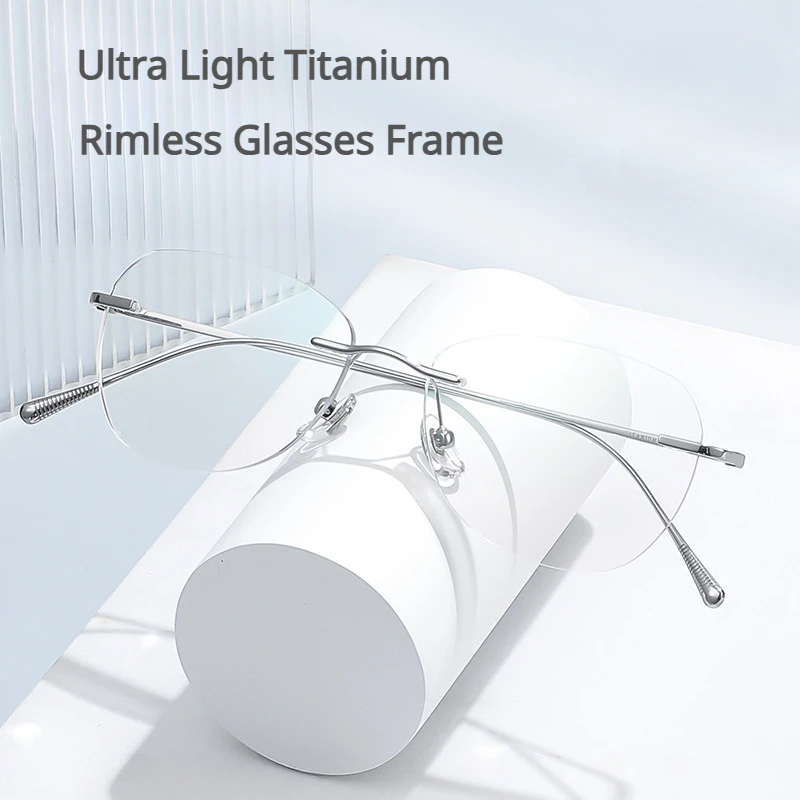 Fashionable Rimless Glasses Frame Titanium Aviation Quality Ultra Light Myopia Glasses Men Women Trendy Plain Eyeglasses Frames
Fashionable Rimless Glasses Frame Titanium Aviation Quality Ultra Light Myopia Glasses Men Women Trendy Plain Eyeglasses Frames