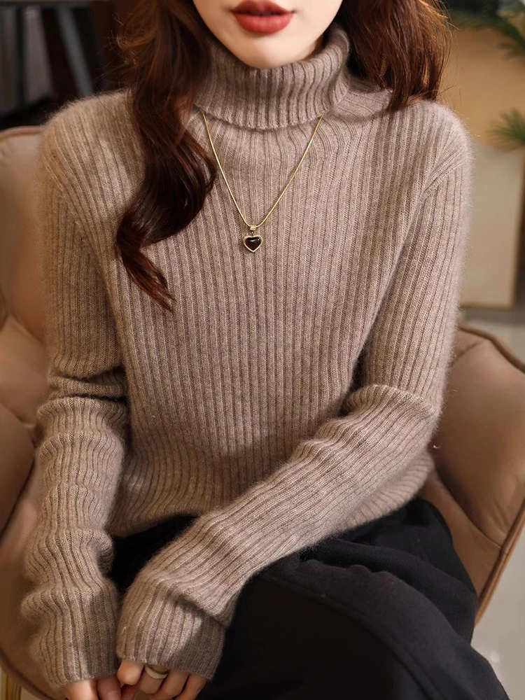 2025 New Autumn/Winter Women's Wool Knitted Sweater High Collar Slim Fit Knitted Sweater Casual Fashion Knitted Sweater
2025 New Autumn/Winter Women's Wool Knitted Sweater High Collar Slim Fit Knitted Sweater Casual Fashion Knitted Sweater