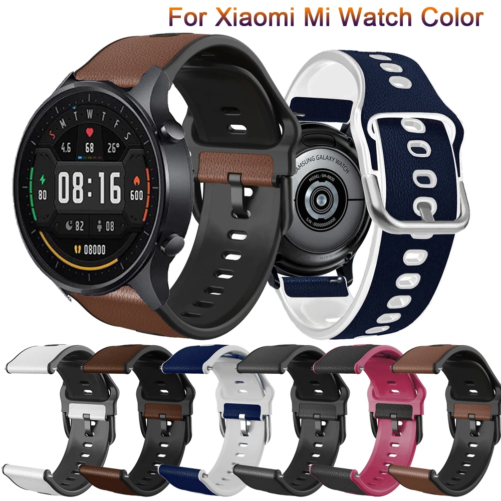 Ремешок для часов 22 мм для Xiaomi Watch Color MI Смарт-часы Цветной ремешок из натуральной кожи Силиконовый браслет Ремешки для часов Fashion Correa
Ремешок для часов 22 мм для Xiaomi Watch Color MI Смарт-часы Цветной ремешок из натуральной кожи Силиконовый браслет Ремешки для часов Fashion Correa