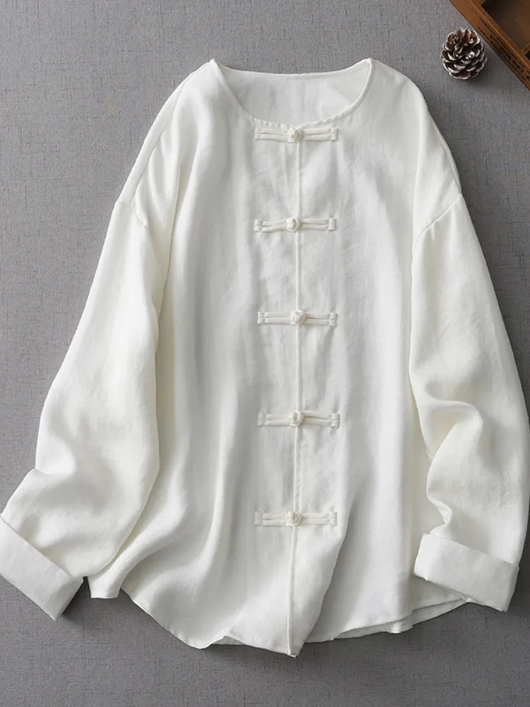 Chinese Sle Vintage Button up Collar Long Sve round Ne irt Tang Costume Women's Autumn Color Simple Zen Sle ...
Chinese Sle Vintage Button up Collar Long Sve round Ne irt Tang Costume Women's Autumn Color Simple Zen Sle ...