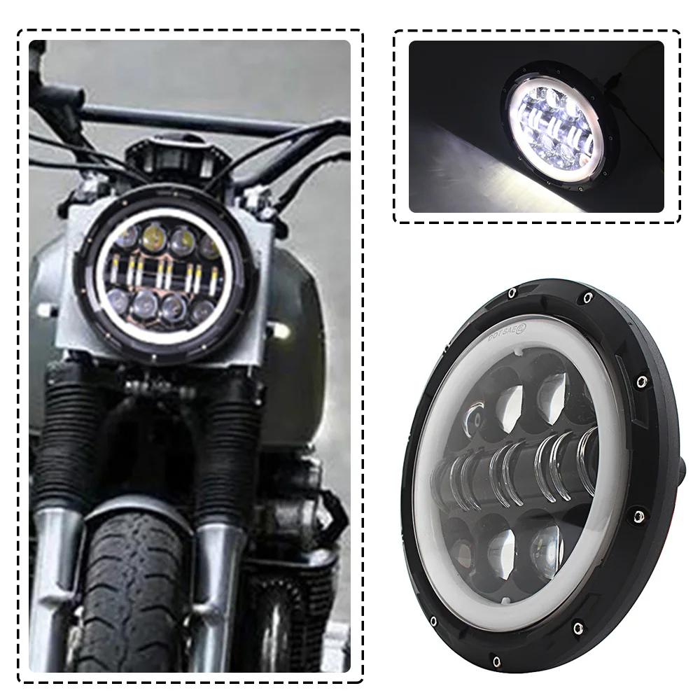 Universal 12V Car Motorcycle Accessories Clear Lens LED 7" Round Headlight For Harley Wrangler (car) models
Universal 12V Car Motorcycle Accessories Clear Lens LED 7" Round Headlight For Harley Wrangler (car) models