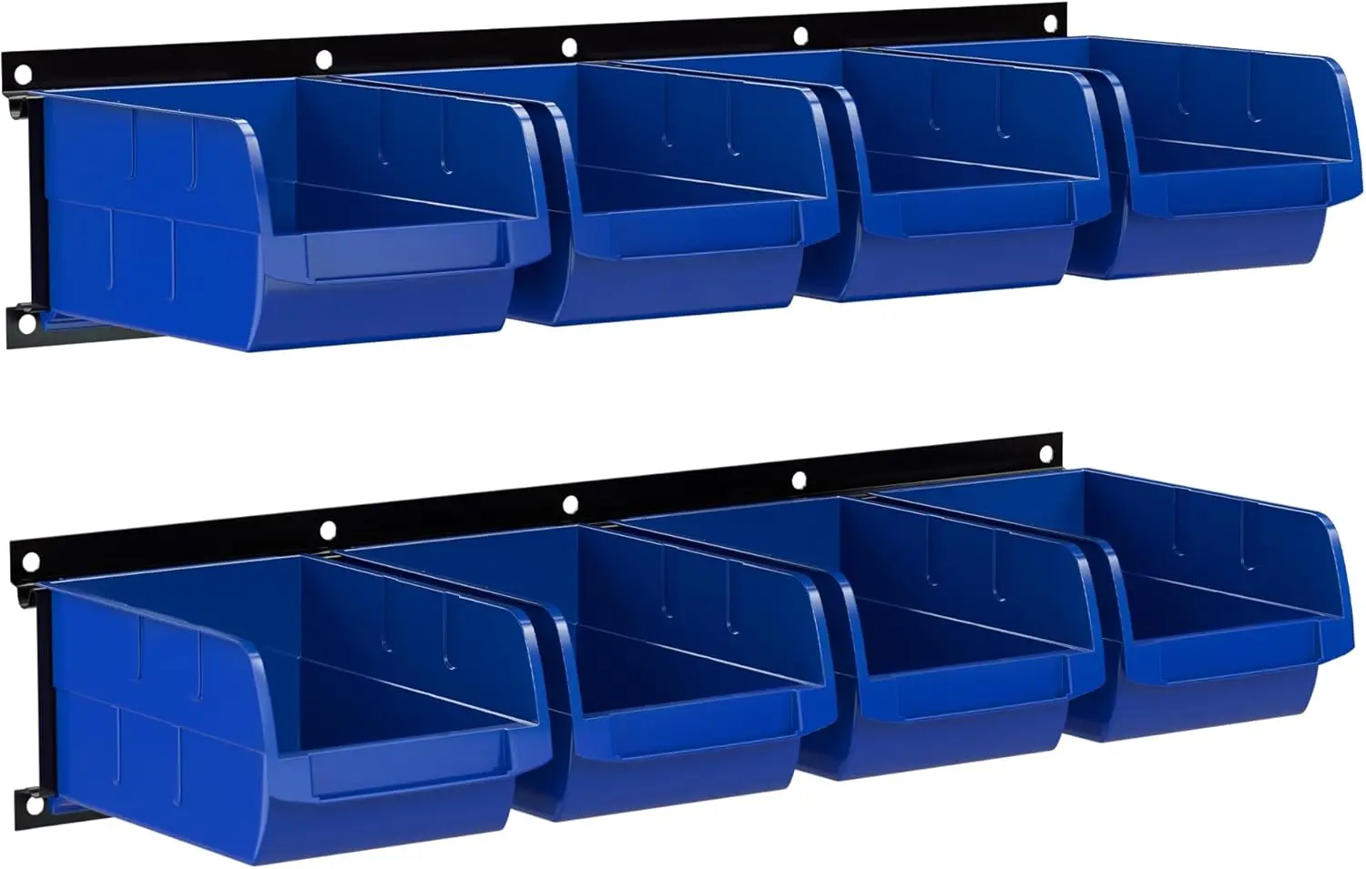 Wall Mounted Garage Storage Bin, 8 Bins & 2 Rails, Plastic Hanging Stackable Organizer for Workshop, Tools and Hardware, Blue
Wall Mounted Garage Storage Bin, 8 Bins & 2 Rails, Plastic Hanging Stackable Organizer for Workshop, Tools and Hardware, Blue
