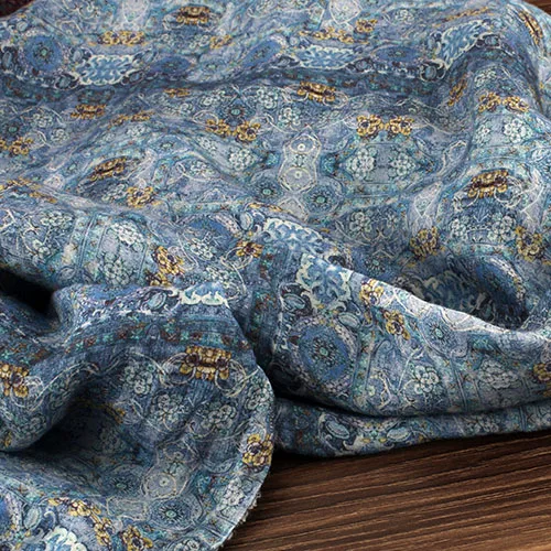 High quality flax tissu Retro printing sewing Shirt cheongsam National Style Dress fabric
High quality flax tissu Retro printing sewing Shirt cheongsam National Style Dress fabric
