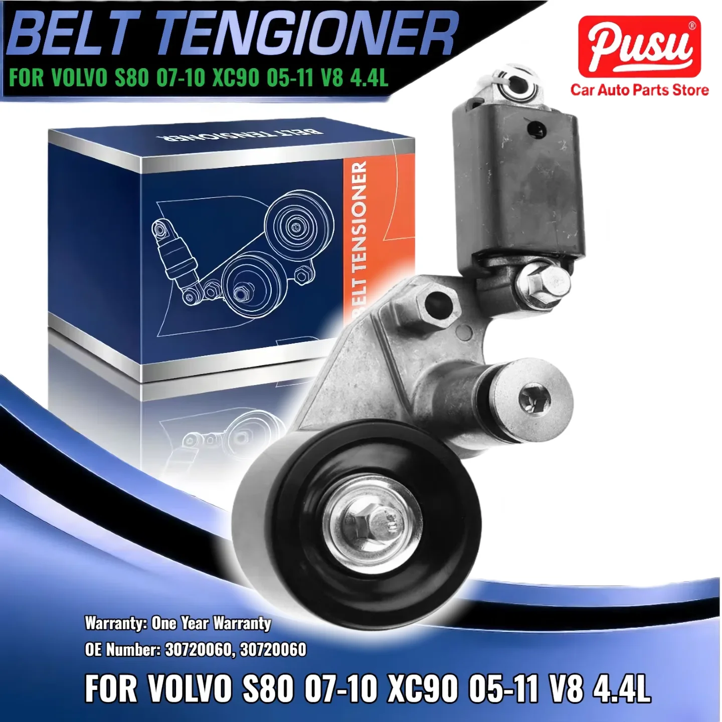Belt Tensioner Assembly (Part No.30720060) for Volvo S80 (2007-2010), XC90 (2005-2011) V8 4.4L 
Belt Tensioner Assembly (Part No.30720060) for Volvo S80 (2007-2010), XC90 (2005-2011) V8 4.4L