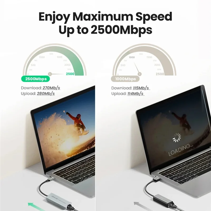 Новый сетевой USB-адаптер-2500 Мбит/с, Ethernet-адаптер, 2,5 Гбит/с, гигабитная сетевая карта Lan USB C к RJ45 для ноутбука Windows
Новый сетевой USB-адаптер-2500 Мбит/с, Ethernet-адаптер, 2,5 Гбит/с, гигабитная сетевая карта Lan USB C к RJ45 для ноутбука Windows