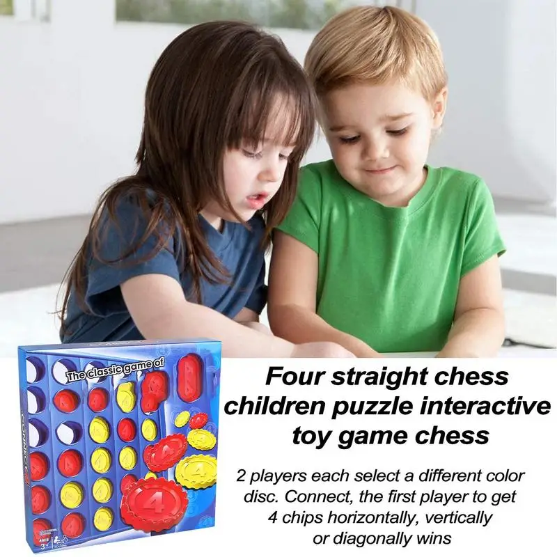4 In A Row Game Safe & Classic Connectt Four Discs Table Games Four Straight Chess Kids Puzzle Interactive Toy Board Game Chess
4 In A Row Game Safe & Classic Connectt Four Discs Table Games Four Straight Chess Kids Puzzle Interactive Toy Board Game Chess