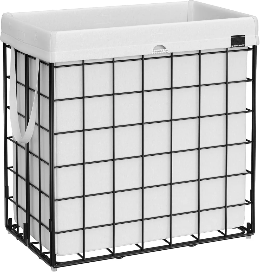 Laundry Hamper Collapsible Clothes Hamper Removable and Washable Liner Metal Wire Frame for Bedroom Bathroom Black and White
Laundry Hamper Collapsible Clothes Hamper Removable and Washable Liner Metal Wire Frame for Bedroom Bathroom Black and White