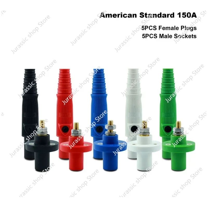 10PCS R-LOK 150A Female Plug Male Socket Set Single Pole Power Connector Mini Camlock Highly Insulated Housing
10PCS R-LOK 150A Female Plug Male Socket Set Single Pole Power Connector Mini Camlock Highly Insulated Housing