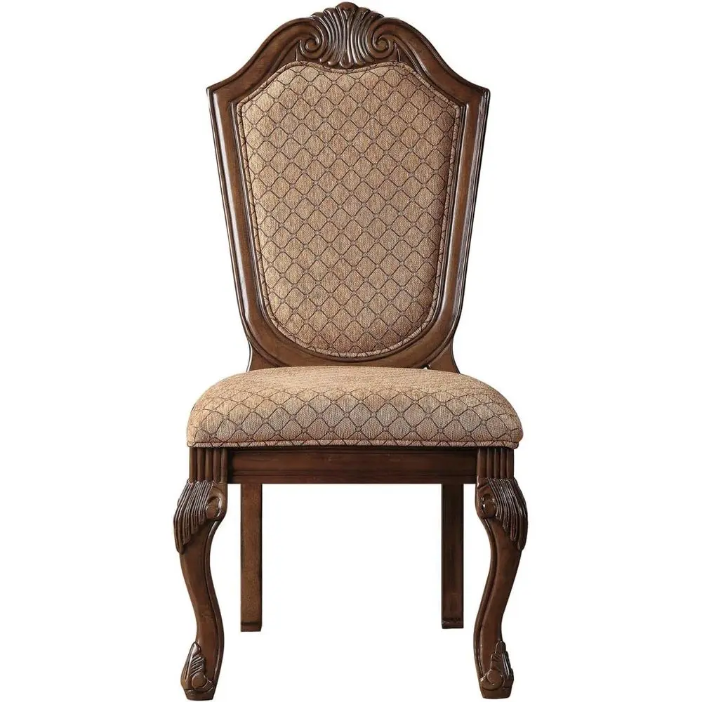 Side Chairs Set of 2 in Fabric & Cherry Finish
Side Chairs Set of 2 in Fabric & Cherry Finish