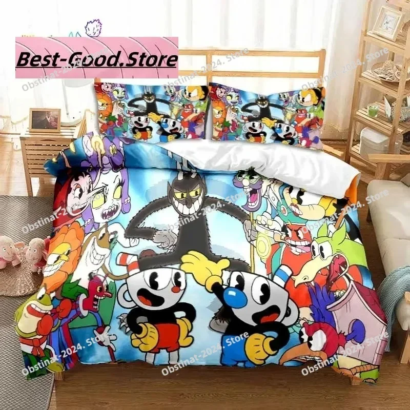 Cuphead and Mugman Game Gamer Bedding Set Single Twin Full Queen King Size Bed Set Adult Kid Bedroom Bedding Gift
Cuphead and Mugman Game Gamer Bedding Set Single Twin Full Queen King Size Bed Set Adult Kid Bedroom Bedding Gift