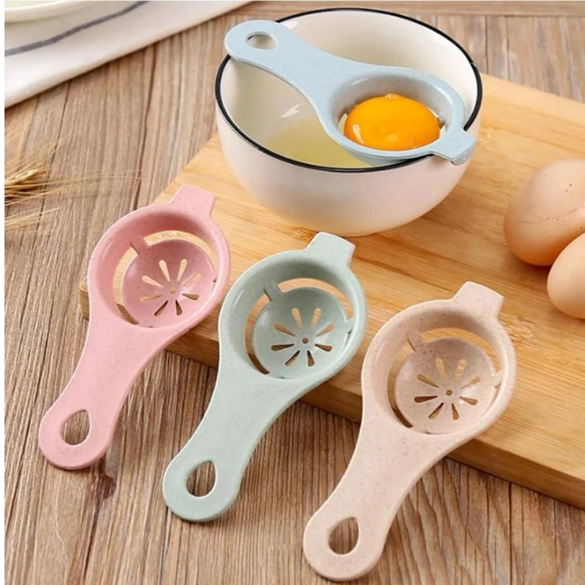 Egg Separator For Raw Eggs,Wheat Stalk Egg Yolk White Separator Divider Tool,Kitchen Baking Gadget (4pcs)
Egg Separator For Raw Eggs,Wheat Stalk Egg Yolk White Separator Divider Tool,Kitchen Baking Gadget (4pcs)