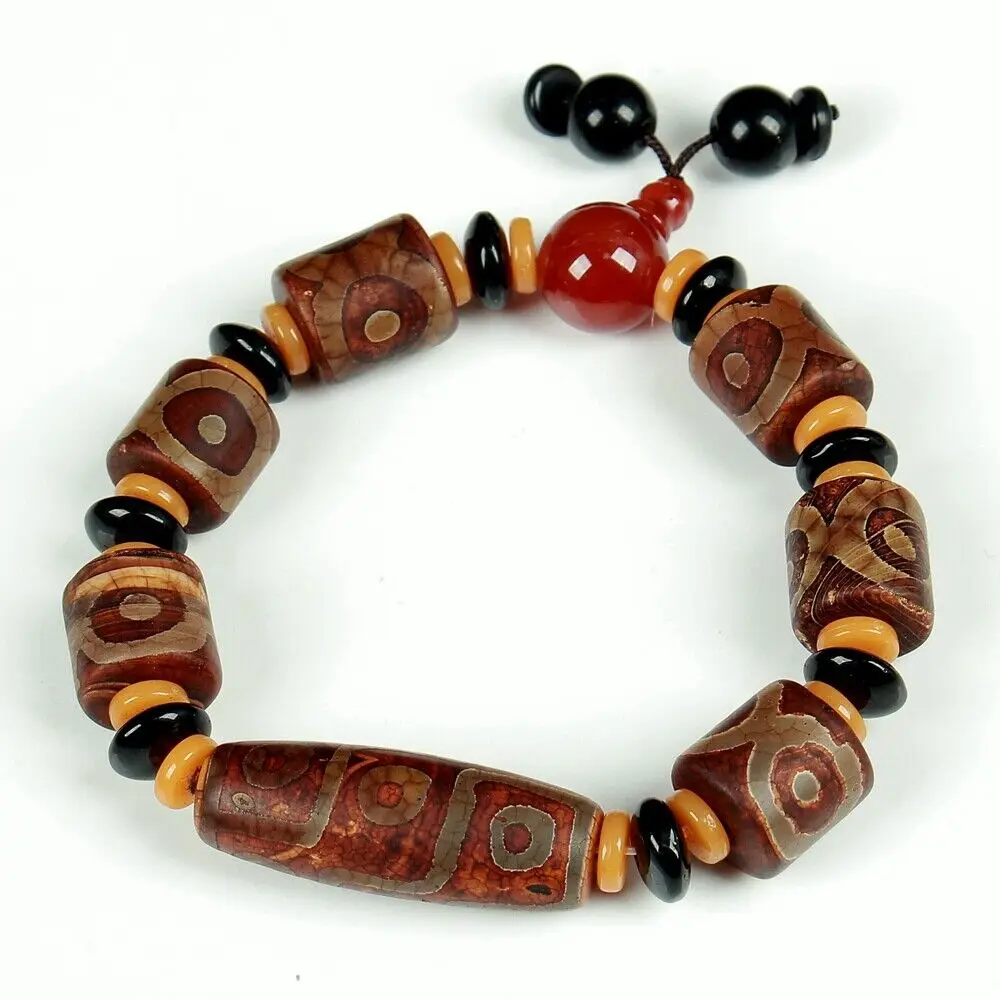 Treasure Energy Tibetan Top old Agate Tiger Tooth 3 Eyed Beaded 9 Eyed dZi Bead Bracelet AmuletLKbrother Sauces
Treasure Energy Tibetan Top old Agate Tiger Tooth 3 Eyed Beaded 9 Eyed dZi Bead Bracelet AmuletLKbrother Sauces