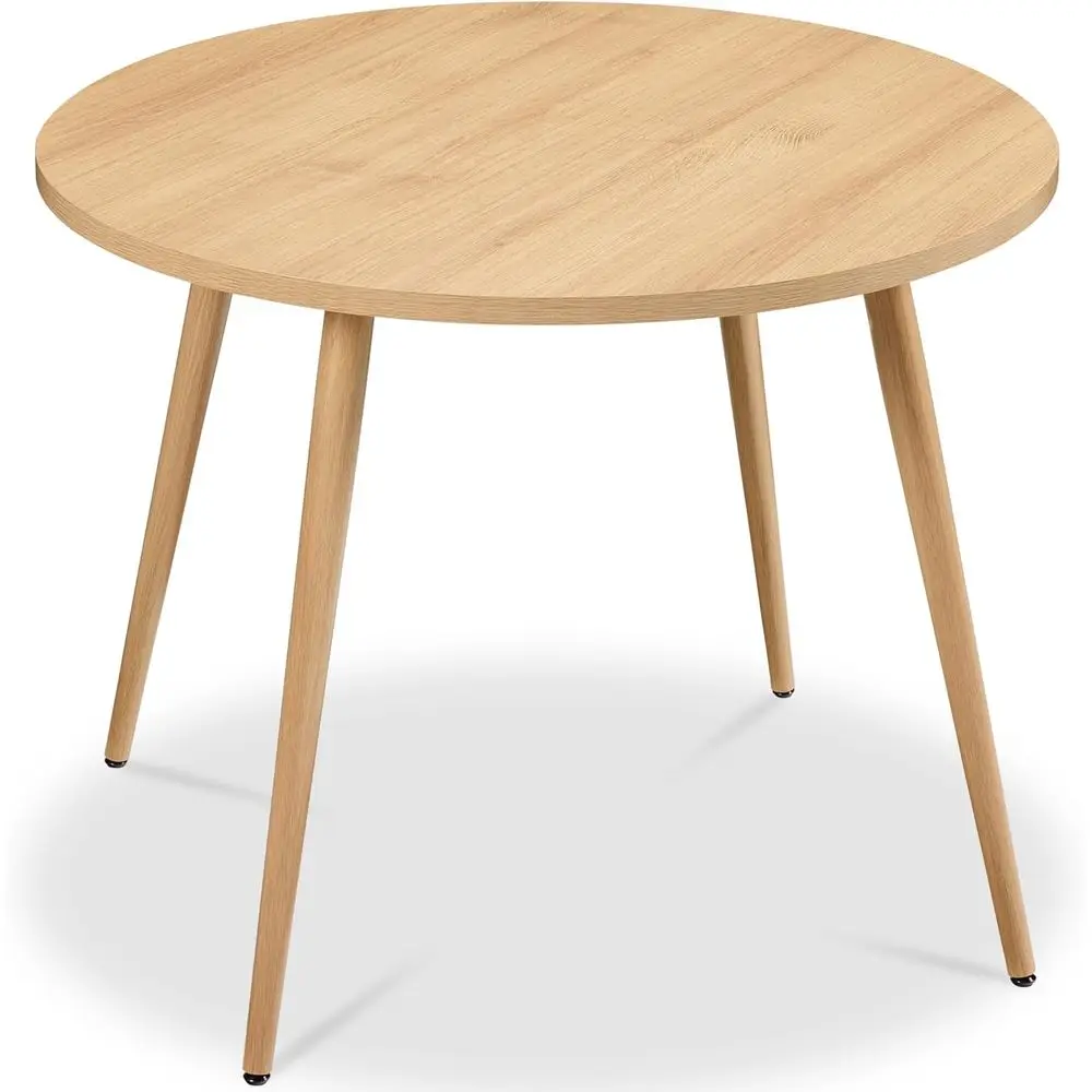 35.5in Round Dining Table with Sturdy Wood and Steel Legs, Modern, Space-Saving for Small Spaces, Suitable for Kitchen or Home
35.5in Round Dining Table with Sturdy Wood and Steel Legs, Modern, Space-Saving for Small Spaces, Suitable for Kitchen or Home