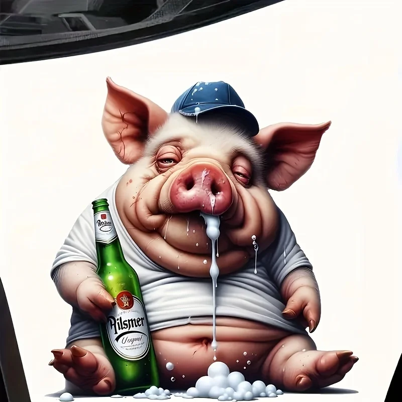Drunk Pig Car Sticker Vinyl Decal Waterproof Rear Window Motorcycle Camper Bumper Truck Laptop Decoration Y81
Drunk Pig Car Sticker Vinyl Decal Waterproof Rear Window Motorcycle Camper Bumper Truck Laptop Decoration Y81