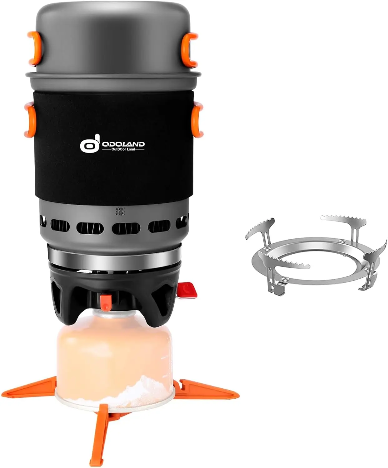 Heat Exchange Camping Pot 7-In-1 Camping Cookware Mess Kit with Backpacking Stove for Hiking, Trekking, Fishing, Outdoor Cooking
Heat Exchange Camping Pot 7-In-1 Camping Cookware Mess Kit with Backpacking Stove for Hiking, Trekking, Fishing, Outdoor Cooking