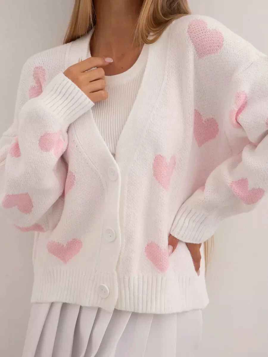 Original Love Jacquard Knit Sweater Autumn And Winter Women's Slim Fairy Style V-neck Cardigan Warm Casual Knit Jacket Top New
Original Love Jacquard Knit Sweater Autumn And Winter Women's Slim Fairy Style V-neck Cardigan Warm Casual Knit Jacket Top New