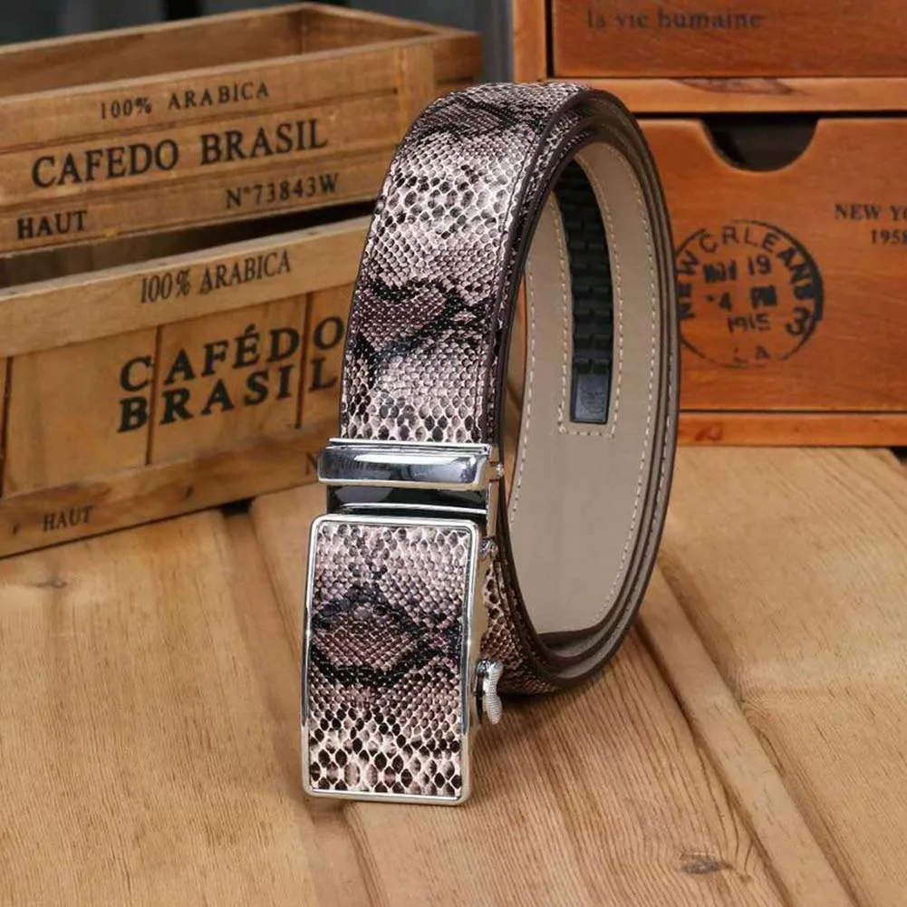 Men Automatic Buckle Ratchet Belt PU Leather Ratchet Belt Suitable for -up with Jeans
Men Automatic Buckle Ratchet Belt PU Leather Ratchet Belt Suitable for -up with Jeans